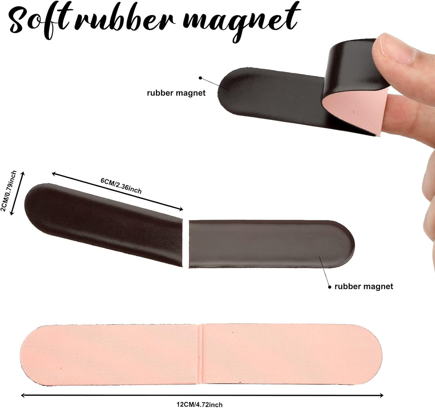 Soft Rubber Magnetic Bookmarks – Pack of 15 Random Colors, Foldable Magnet Clip for Reading, Study & Office