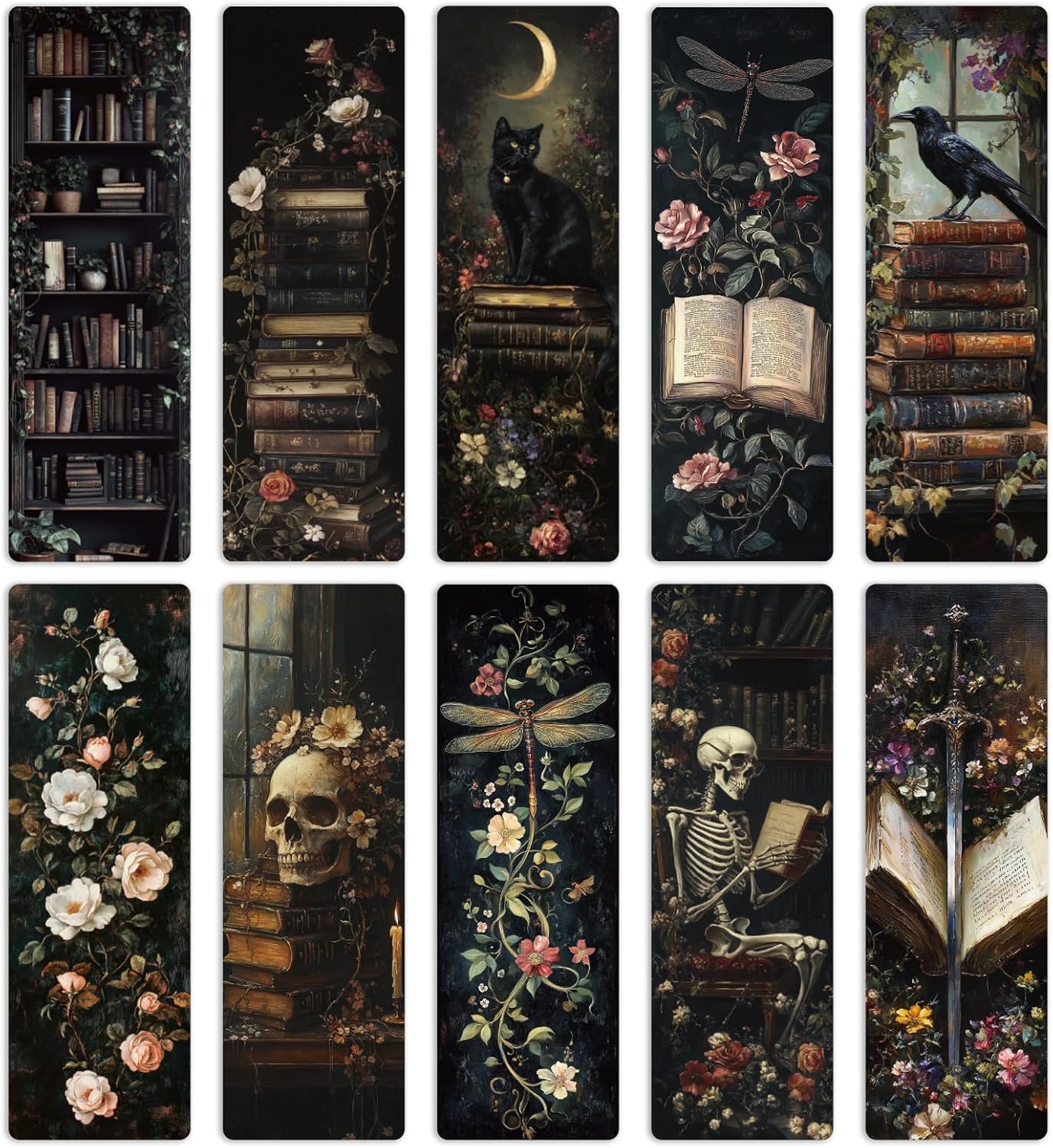 20 Pieces Vintage Art Bookmark Set ā Random Designs for Reading and Gifting