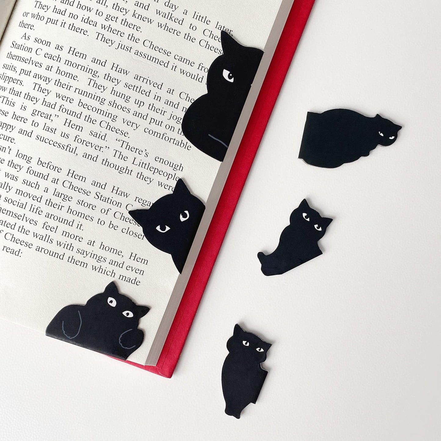 18 Pieces Cat Silhouette Bookmark Set β Creative Page Clips for Reading and Gifts