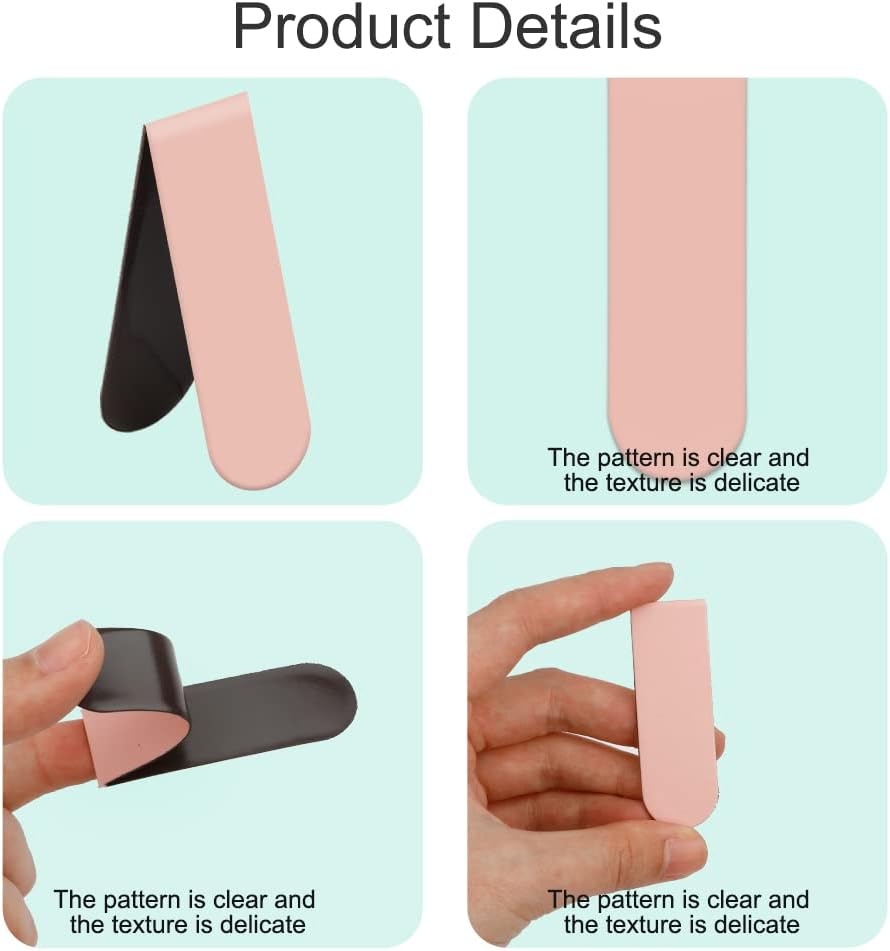 Soft Rubber Magnetic Bookmarks – Pack of 15 Random Colors, Foldable Magnet Clip for Reading, Study & Office