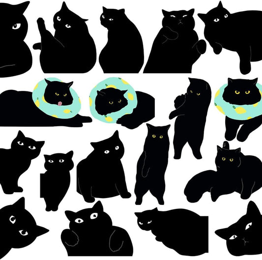 18 Pieces Cat Silhouette Bookmark Set – Creative Page Clips for Reading and Gifts