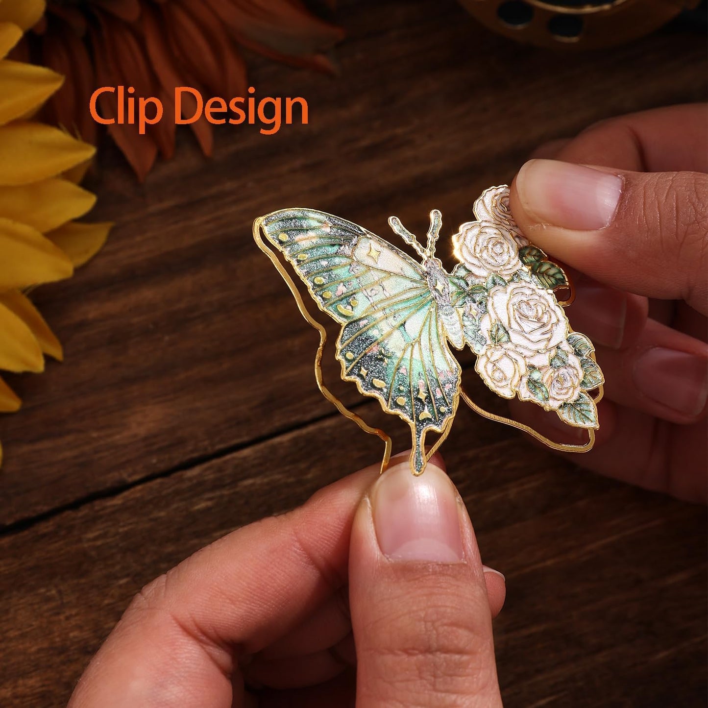 4 Pieces Butterfly & Flower Bookmark Set – Artistic Page Markers for Reading and Gifts