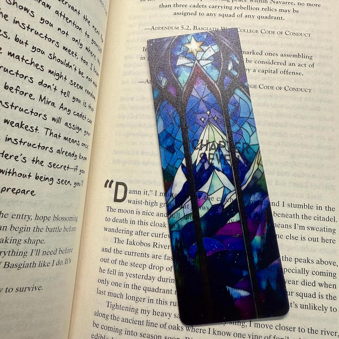 3 Pieces Stained Glass Style Bookmark Set – Deer, Mountain, and Moon Castle Designs