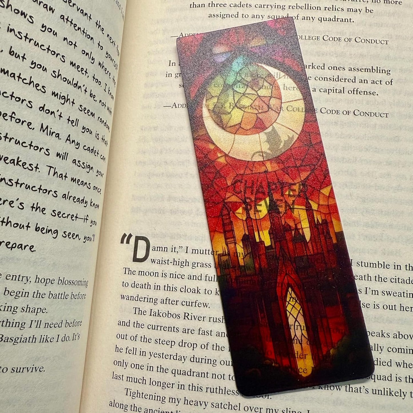3 Pieces Stained Glass Style Bookmark Set – Deer, Mountain, and Moon Castle Designs